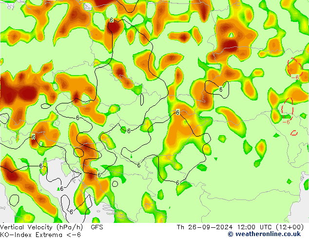 Convection-Index GFS Th 26.09.2024 12 UTC