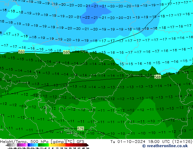 Z500/Rain (+SLP)/Z850 GFS Tu 01.10.2024 18 UTC