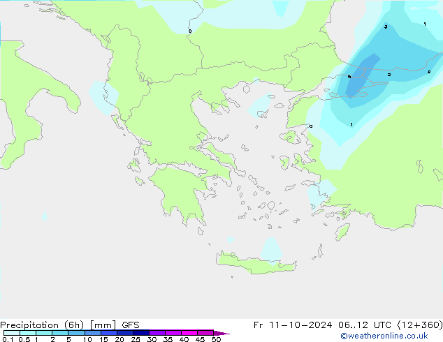 Z500/Rain (+SLP)/Z850 GFS  11.10.2024 12 UTC