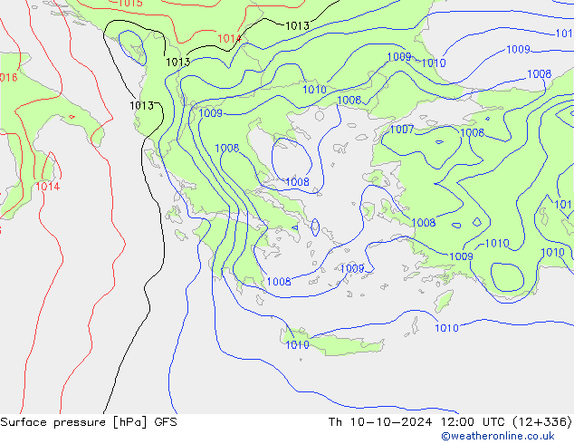 GFS: Qui 10.10.2024 12 UTC