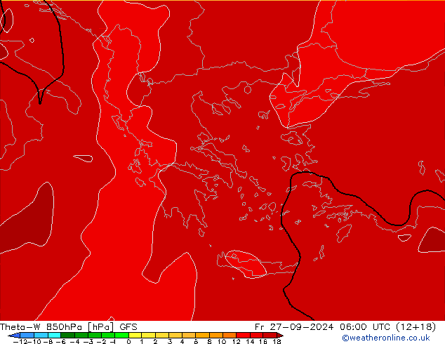 Theta-W 850hPa GFS Fr 27.09.2024 06 UTC