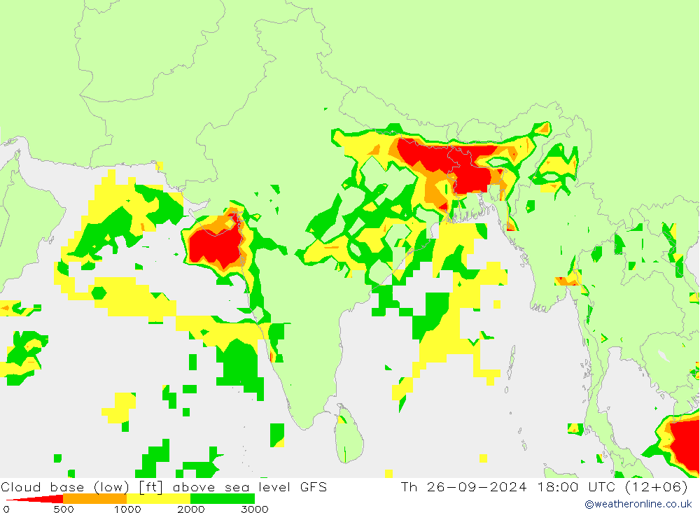 Cloud base (low) GFS Th 26.09.2024 18 UTC