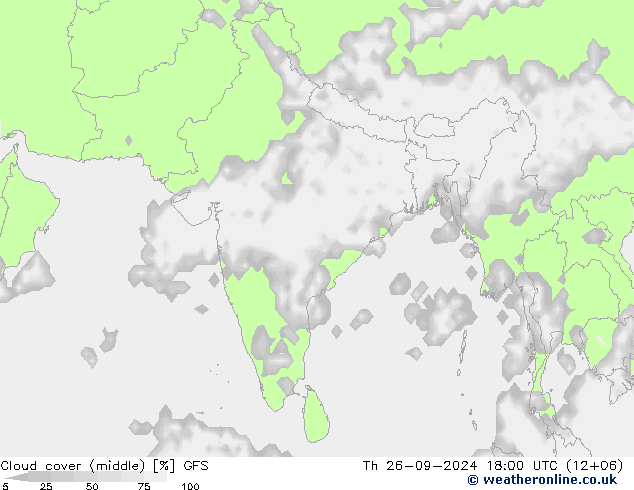 Nubi medie GFS gio 26.09.2024 18 UTC