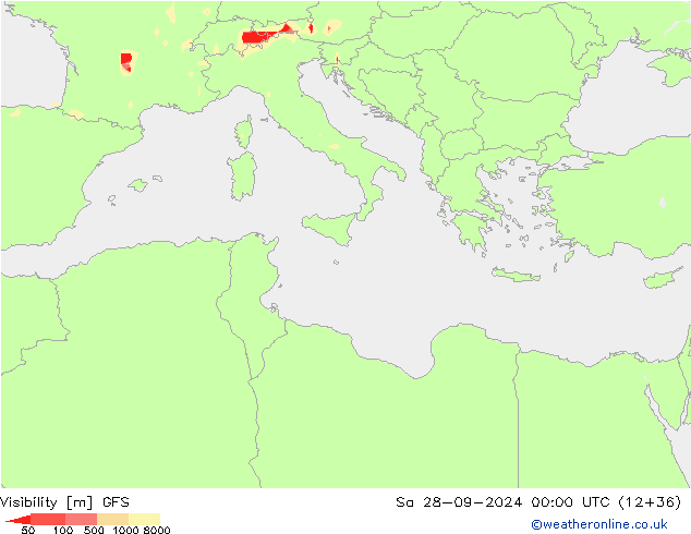 visibilidade GFS Sáb 28.09.2024 00 UTC