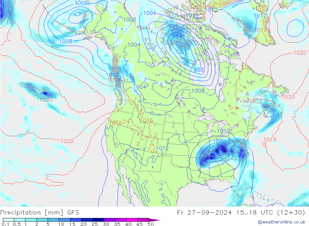 precipitação GFS Sex 27.09.2024 18 UTC