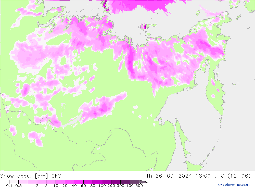 Snow accu. GFS Th 26.09.2024 18 UTC