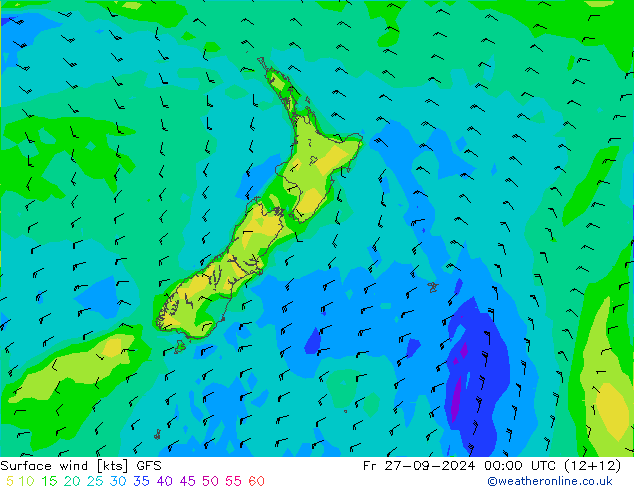 Surface wind GFS September 2024