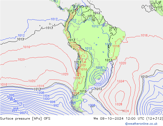 GFS: mié 09.10.2024 12 UTC