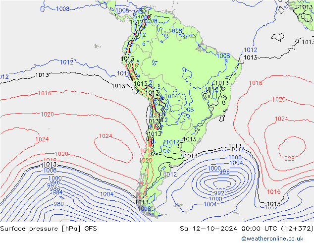 GFS: Sa 12.10.2024 00 UTC