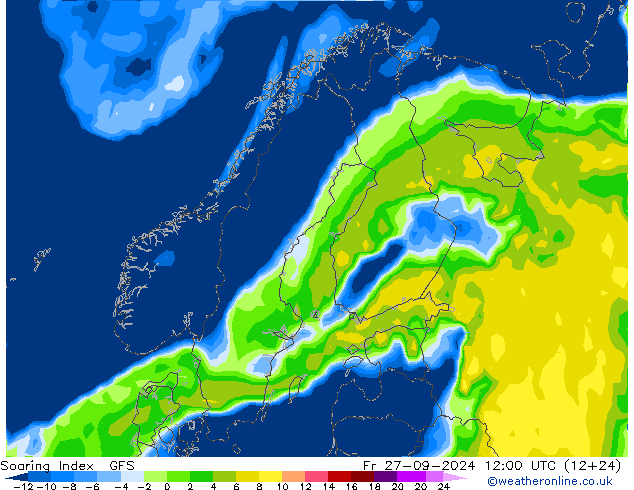 Soaring Index GFS Fr 27.09.2024 12 UTC