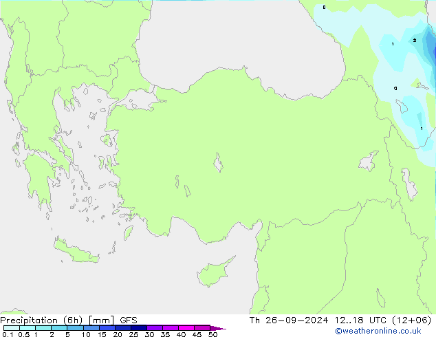 Z500/Rain (+SLP)/Z850 GFS Čt 26.09.2024 18 UTC