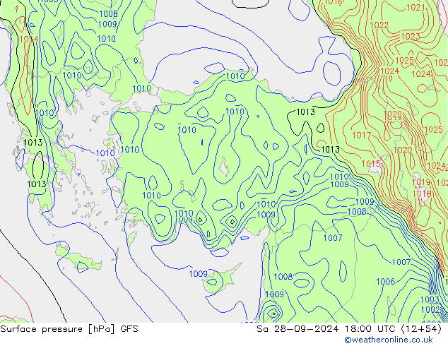 GFS: сб 28.09.2024 18 UTC