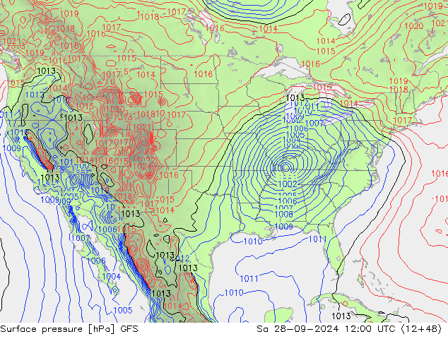 GFS: сб 28.09.2024 12 UTC