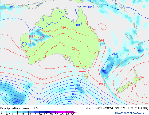 GFS: lun 30.09.2024 12 UTC