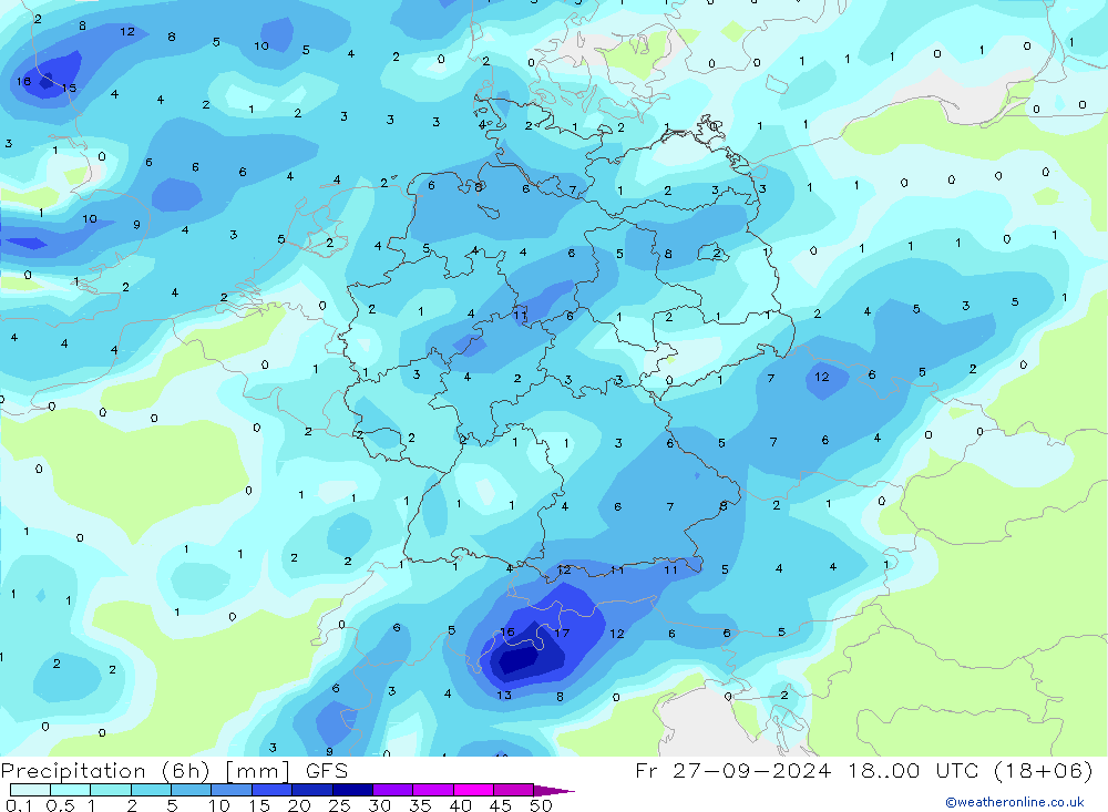 осадки (6h) GFS Сентябрь 2024