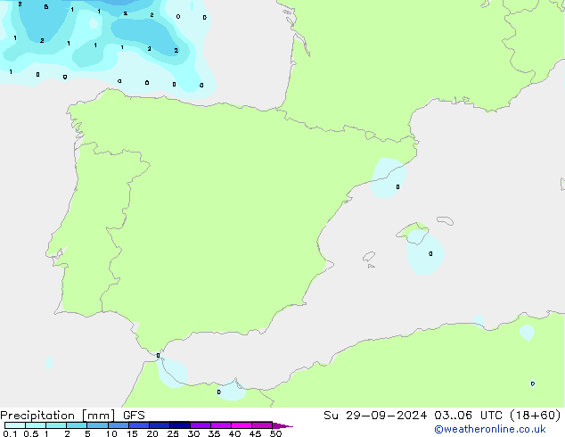 осадки GFS Вс 29.09.2024 06 UTC