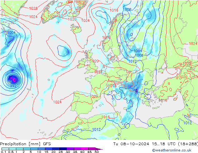 GFS: Tu 08.10.2024 18 UTC