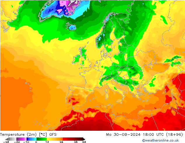 GFS: Pzt 30.09.2024 18 UTC