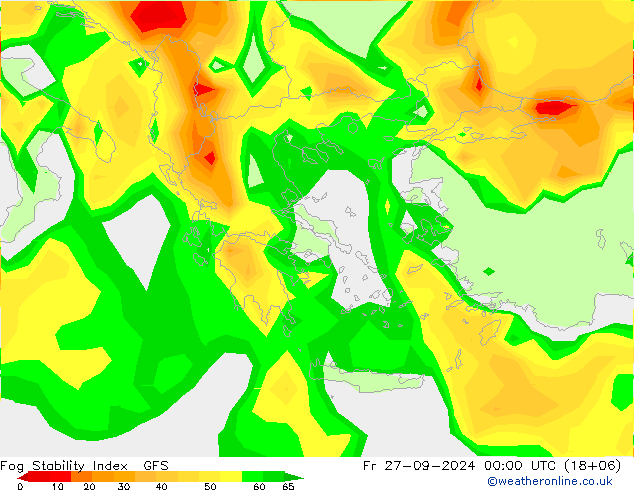 Fog Stability Index GFS Fr 27.09.2024 00 UTC