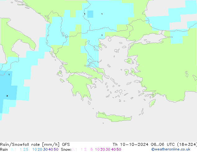 Rain/Snowfall rate GFS Outubro 2024