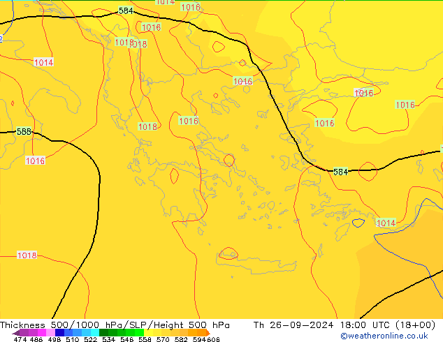 Thck 500-1000hPa GFS Čt 26.09.2024 18 UTC