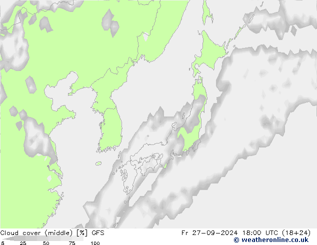 Bulutlar (orta) GFS Cu 27.09.2024 18 UTC