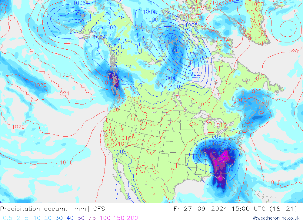 Precipitation accum. GFS Sex 27.09.2024 15 UTC