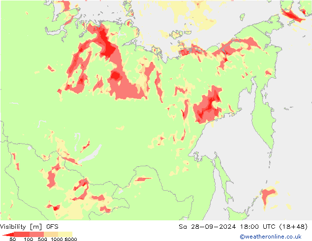 widzialność GFS so. 28.09.2024 18 UTC