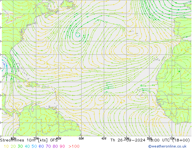 Stromlinien 10m GFS Do 26.09.2024 18 UTC