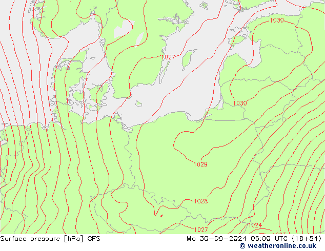 GFS: Po 30.09.2024 06 UTC