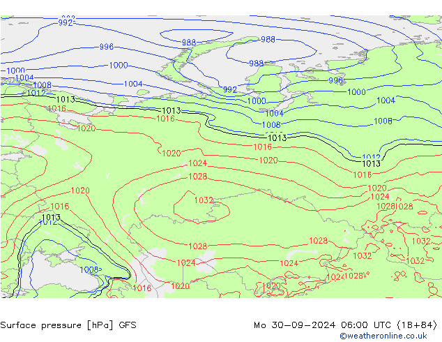 GFS: пн 30.09.2024 06 UTC