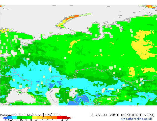 Volumetric Soil Moisture GFS Th 26.09.2024 18 UTC