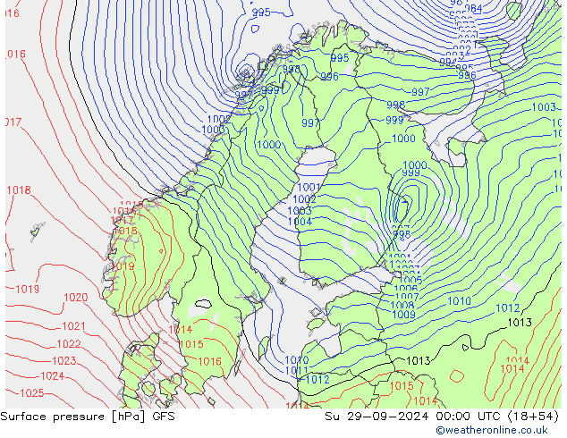 GFS: Вс 29.09.2024 00 UTC