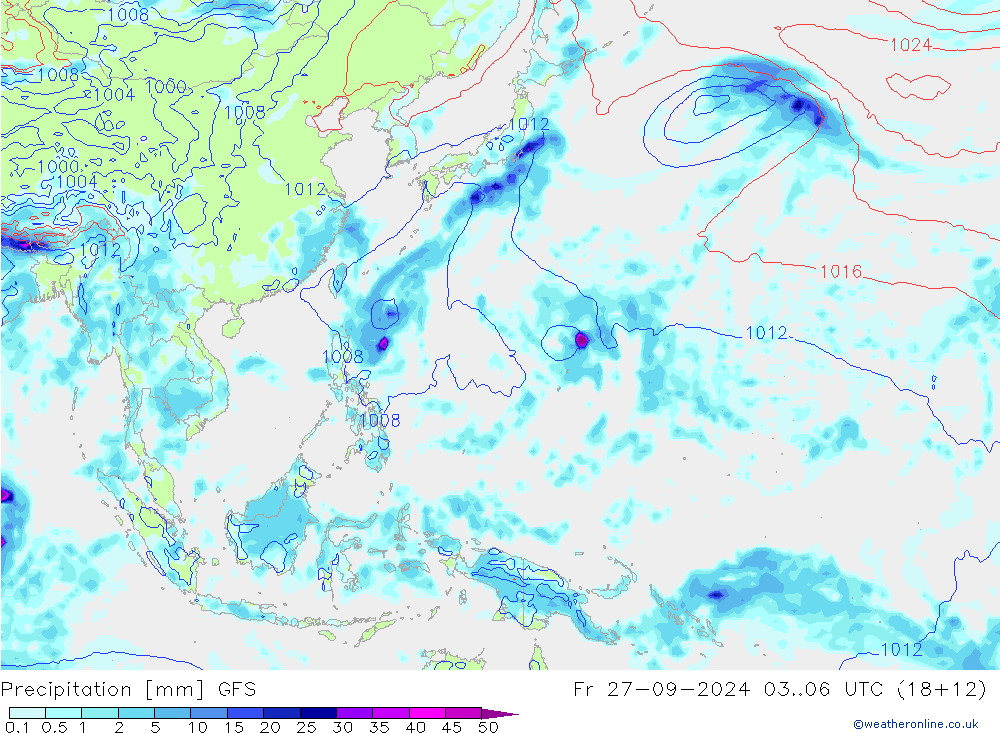 Precipitation GFS September 2024