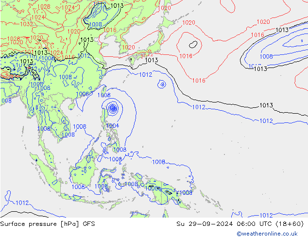 GFS: Paz 29.09.2024 06 UTC