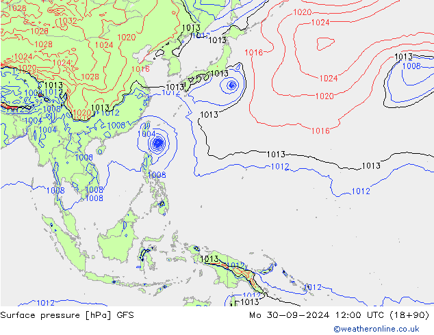 GFS: ma 30.09.2024 12 UTC