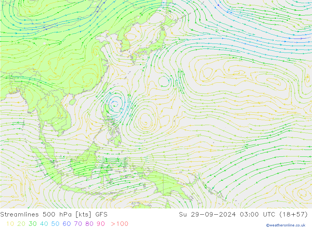  500 hPa GFS  29.09.2024 03 UTC