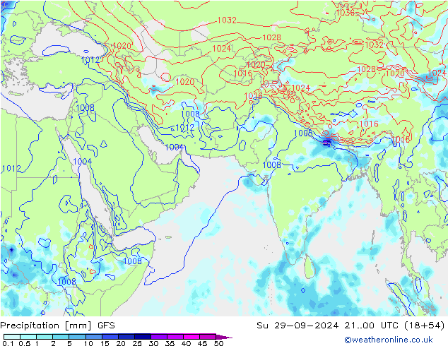 precipitação GFS Dom 29.09.2024 00 UTC