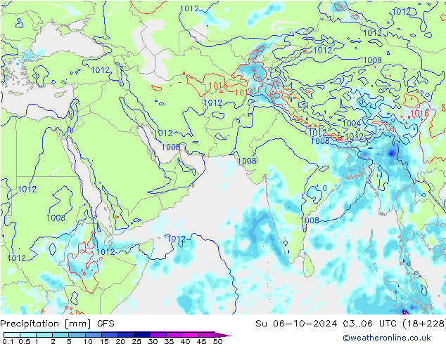 осадки GFS Вс 06.10.2024 06 UTC