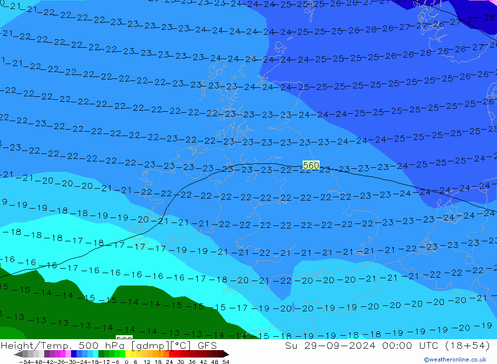 Z500/Rain (+SLP)/Z850 GFS Su 29.09.2024 00 UTC