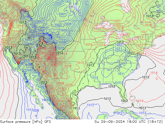 GFS: nie. 29.09.2024 18 UTC