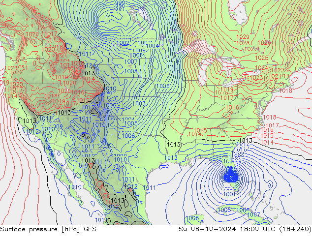 GFS: dim 06.10.2024 18 UTC