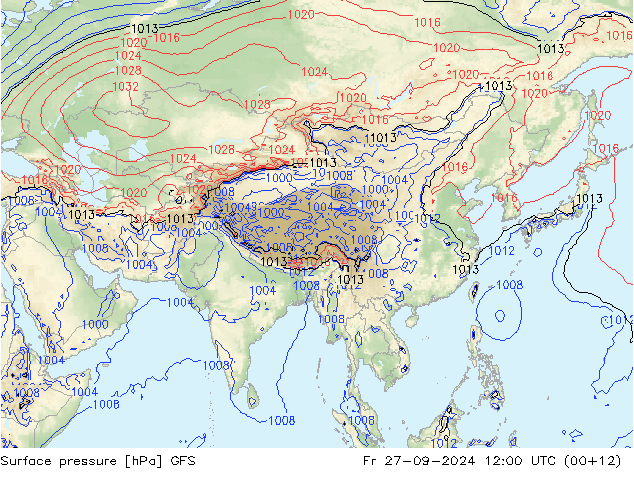 GFS: пт 27.09.2024 12 UTC