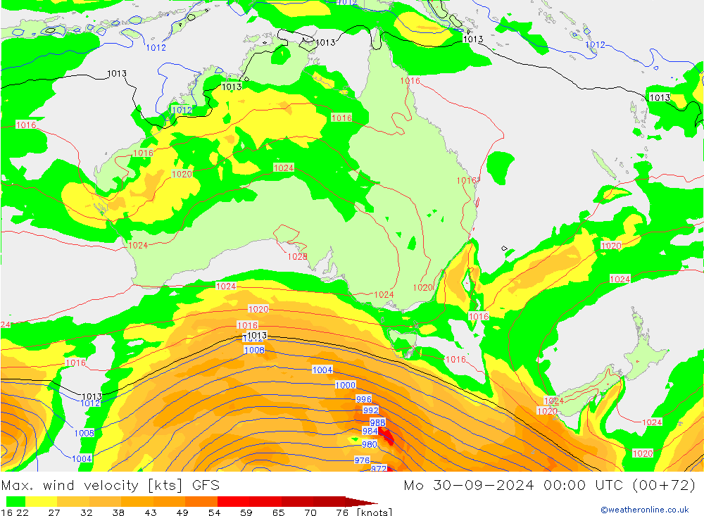 Max. wind velocity GFS Seg 30.09.2024 00 UTC