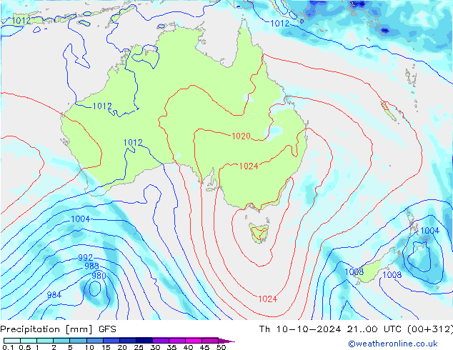 GFS: gio 10.10.2024 00 UTC