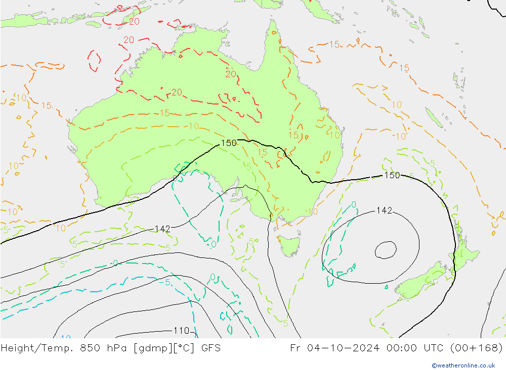 Z500/Rain (+SLP)/Z850 GFS Fr 04.10.2024 00 UTC