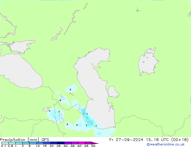 Precipitation GFS Fr 27.09.2024 18 UTC