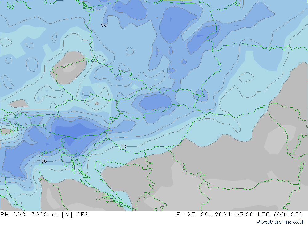 RH 600-3000 m GFS Fr 27.09.2024 03 UTC