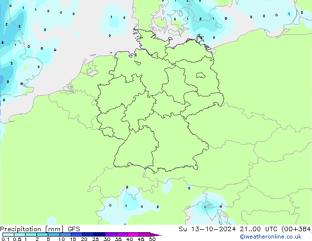 Niederschlag GFS So 13.10.2024 00 UTC