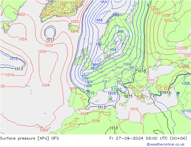 GFS: Sex 27.09.2024 06 UTC